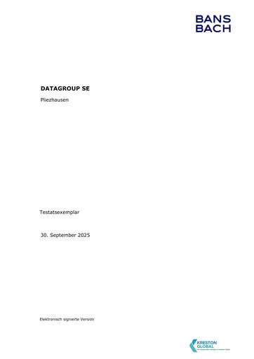 Thumbnail DATAGROUP SE Financial Statement 2024-2025