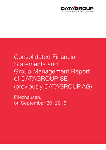 Thumbnail DATAGROUP SE Financial Statement 2015-2016