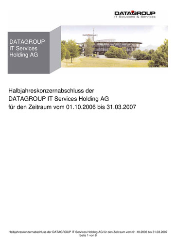 Thumbnail DATAGROUP SE Half-year Report 2006-2007-h1