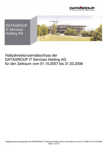 Thumbnail DATAGROUP SE Half-year Report 2007-2008-h1