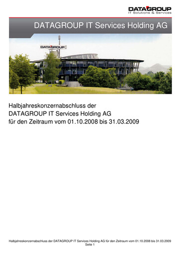 Thumbnail DATAGROUP SE Half-year Report 2008-2009-h1