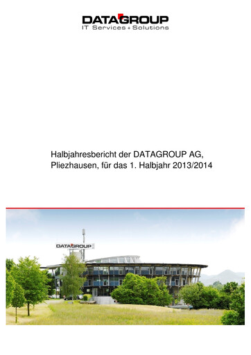 Thumbnail DATAGROUP SE Half-year Report 2013-2014-h1
