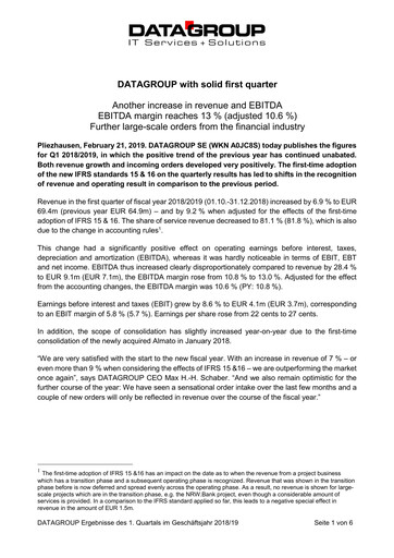 Thumbnail DATAGROUP SE Quarterly Report 2018-2019-q1