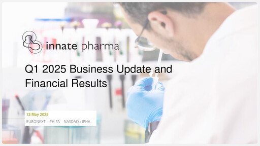 Miniature Innate Pharma
 Rapport trimestriel 2025-q1