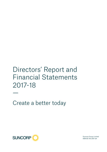 Thumbnail Suncorp Financial Statement 2017-2018