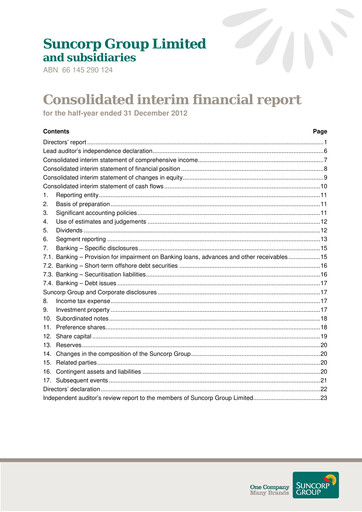 Thumbnail Suncorp Half-year Report 2012-2013-h1