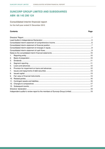 Thumbnail Suncorp Half-year Report 2015-2016-h1