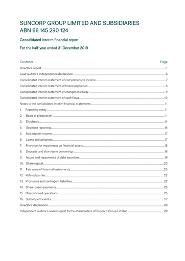 Thumbnail Suncorp Half-year Report 2019-2020-h1