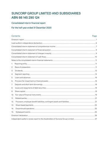 Thumbnail Suncorp Half-year Report 2020-2021-h1