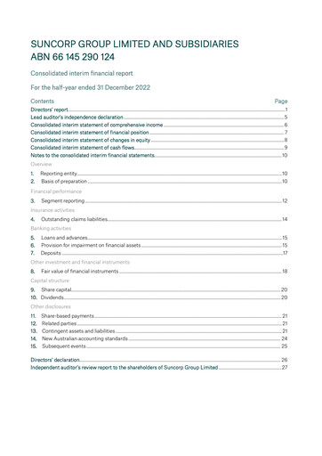 Thumbnail Suncorp Half-year Report 2022-2023-h1