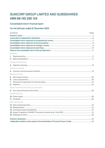 Thumbnail Suncorp Half-year Report 2023-2024-h1