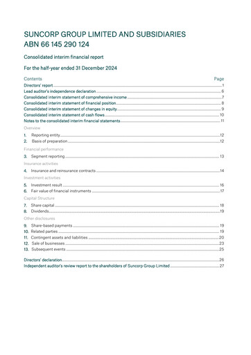 Thumbnail Suncorp Half-year Report 2024-2025-h1
