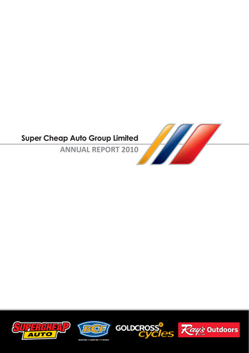 Thumbnail Super Retail Group Annual Report 2010