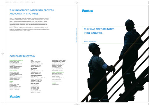 Thumbnail Santos
 Annual Report 2003