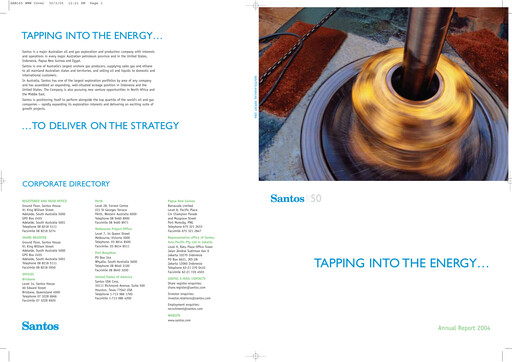 Thumbnail Santos
 Annual Report 2004