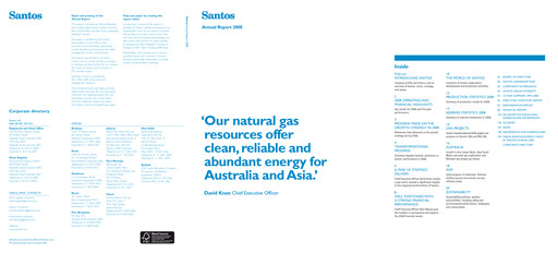 Thumbnail Santos
 Annual Report 2008