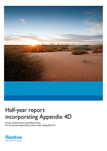 Thumbnail Santos
 Half-year Report 2016-h1