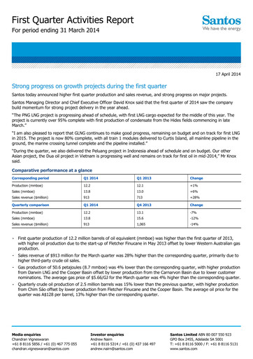 Thumbnail Santos
 Quarterly Report 2014-q1
