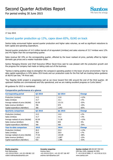 Thumbnail Santos
 Quarterly Report 2015-q2