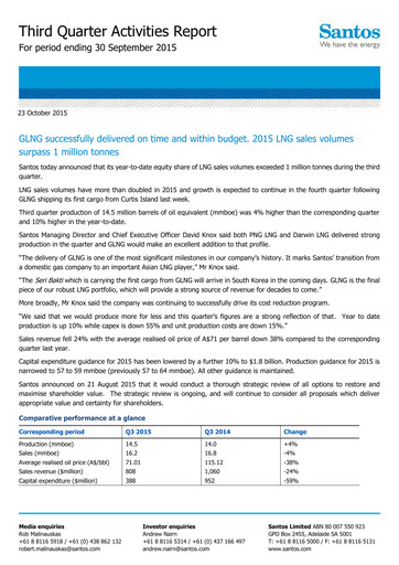 Thumbnail Santos
 Quarterly Report 2015-q3
