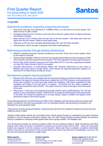 Thumbnail Santos
 Quarterly Report 2025-q1