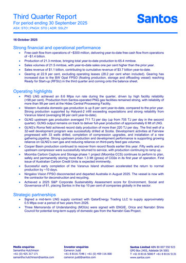Thumbnail Santos
 Quarterly Report 2025-q3