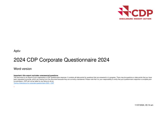 Thumbnail Aptiv ESG Report 2024