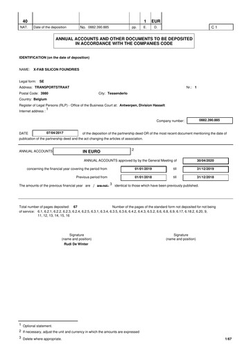 Thumbnail X-FAB Financial Statement 2019