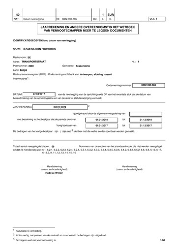 Thumbnail X-FAB Financial Statement 2018