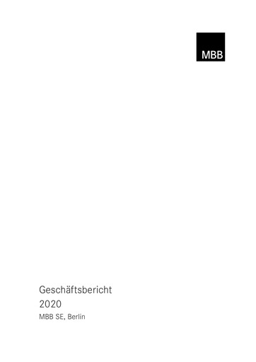 Thumbnail MBB SE Annual Report 2020