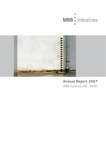 Thumbnail MBB SE Annual Report 2007
