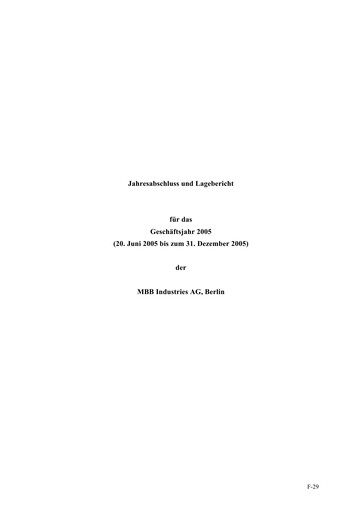 Thumbnail MBB SE Financial Statement 2005