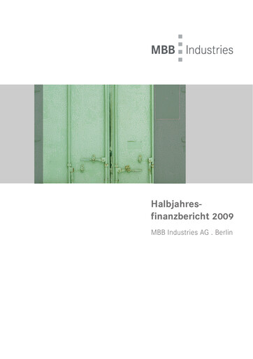 Thumbnail MBB SE Half-year Report 2009-h1