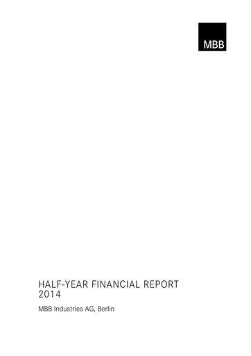 Thumbnail MBB SE Half-year Report 2014-h1