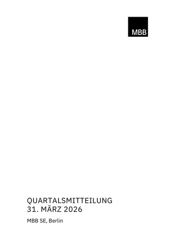 Thumbnail MBB SE Quarterly Report 2026-q1