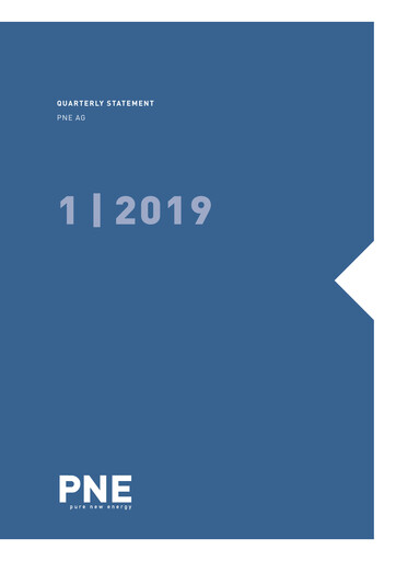 Miniature PNE AG Rapport trimestriel 2019-q1
