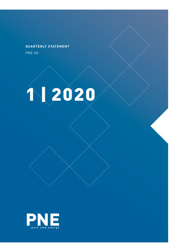 Miniature PNE AG Rapport trimestriel 2020-q1