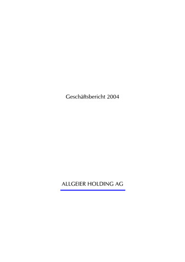 Thumbnail Allgeier Annual Report 2004