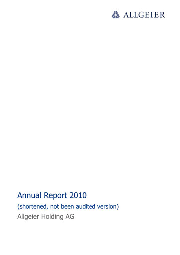 Thumbnail Allgeier Annual Report 2010