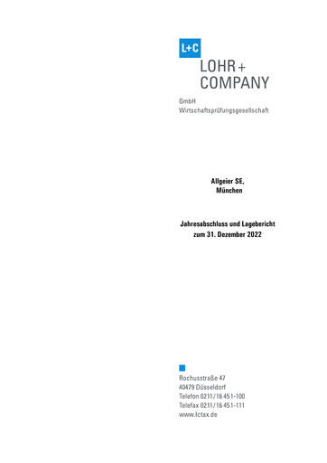 Thumbnail Allgeier Financial Statement 2022