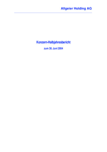 Miniature Allgeier Rapport semestriel 2004-h1