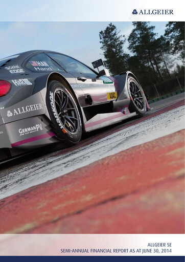 Miniature Allgeier Rapport semestriel 2014-h1