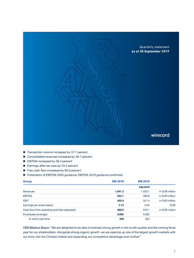 Thumbnail Wirecard Quarterly Report 2019-q3