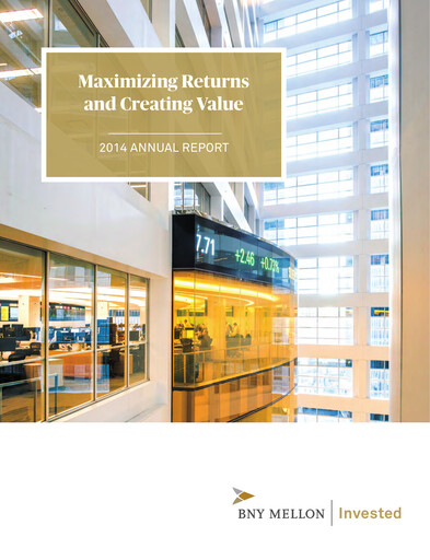 Miniature BNY Mellon (Bank of New York Mellon) Rapport annuel 2014
