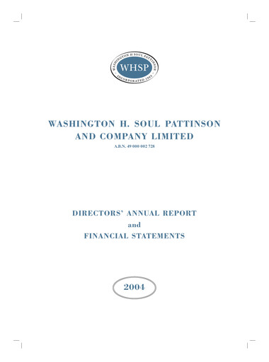 Thumbnail Washington H. Soul Pattinson and Company (Soul Patts)  Annual Report 2004