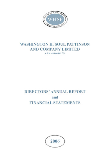 Thumbnail Washington H. Soul Pattinson and Company (Soul Patts)  Annual Report 2006