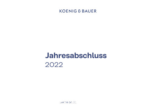 Thumbnail Koenig & Bauer Financial Statement 2022
