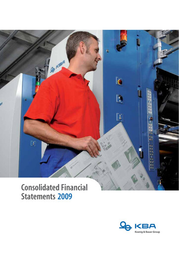 Thumbnail Koenig & Bauer Financial Statement 2009
