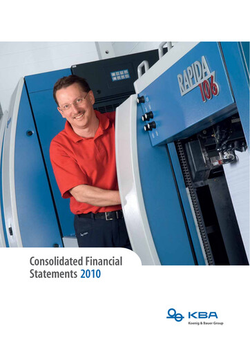 Thumbnail Koenig & Bauer Financial Statement 2010