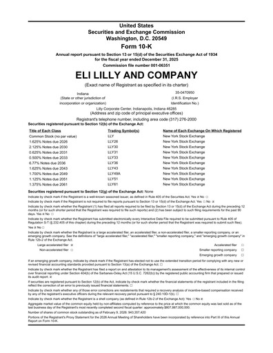 Thumbnail Eli Lilly Annual Report 2025
